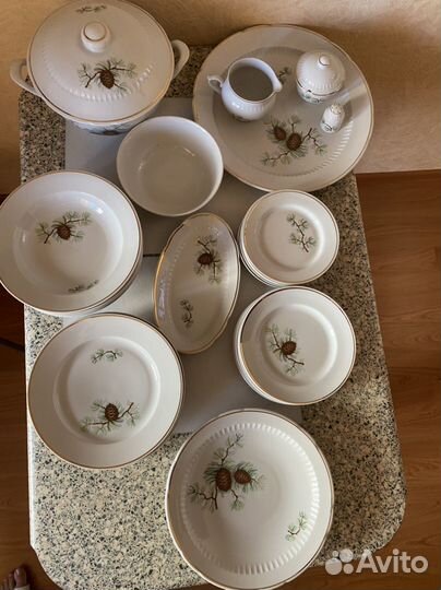 Сервиз столовый с шишками