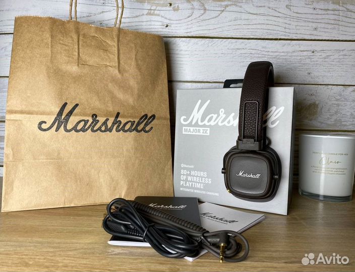 Наушники Marshall Major 4 IV Brown Премиум