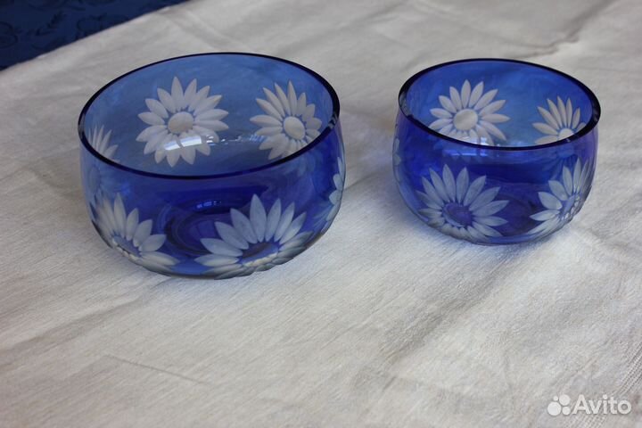 Ваза / Салатник / Конфетница кобальтовое синее сте