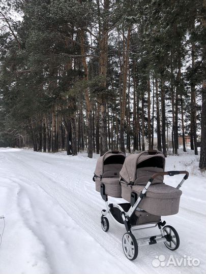 Коляска для двойни, погодок