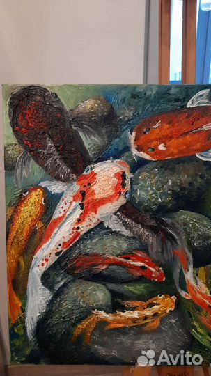 Картина рыбы Карпы Кои