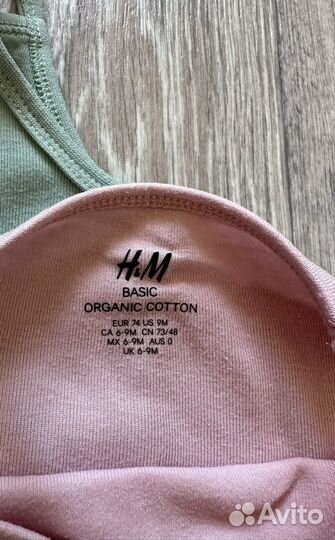 Боди-майка для девочки 74 размер H&M