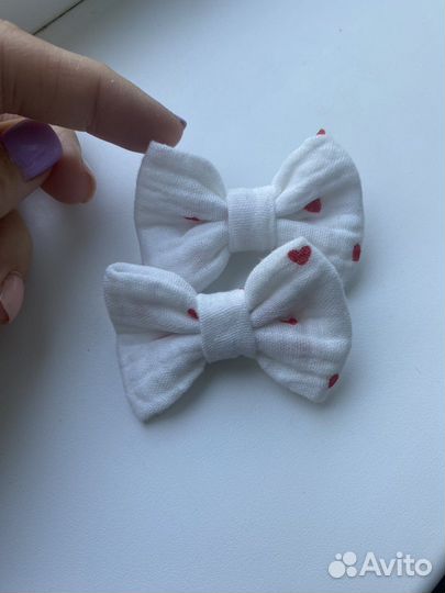 Бантики-заколки ручной работы