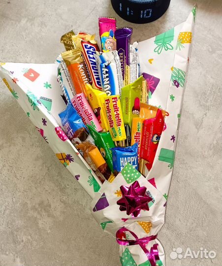 Сладкие букеты из конфет