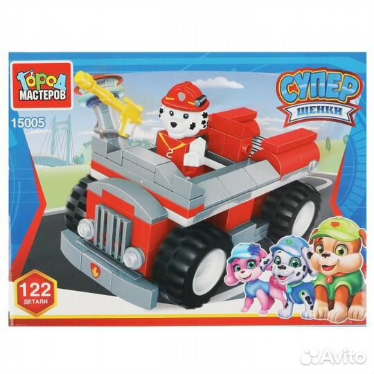Конструктор Город мастеров Супер щенки: пожарная м
