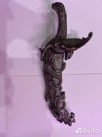 Сувенирный нож, рукоять в форме орла на охоте