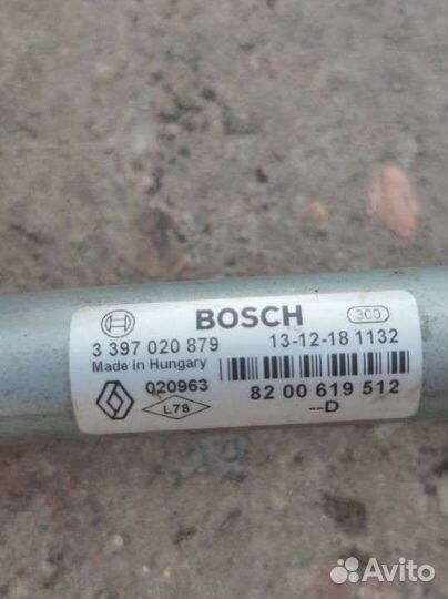 Мотор дворников в сборе с трапецией логан, дастер