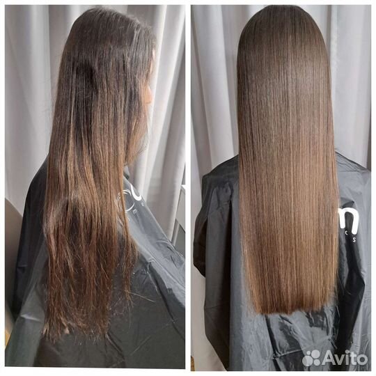 Кератиновое выпрямление волос