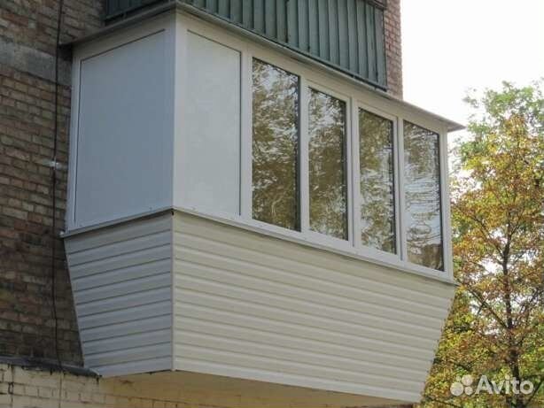 Остекление балкона 3000-1400 с выносом