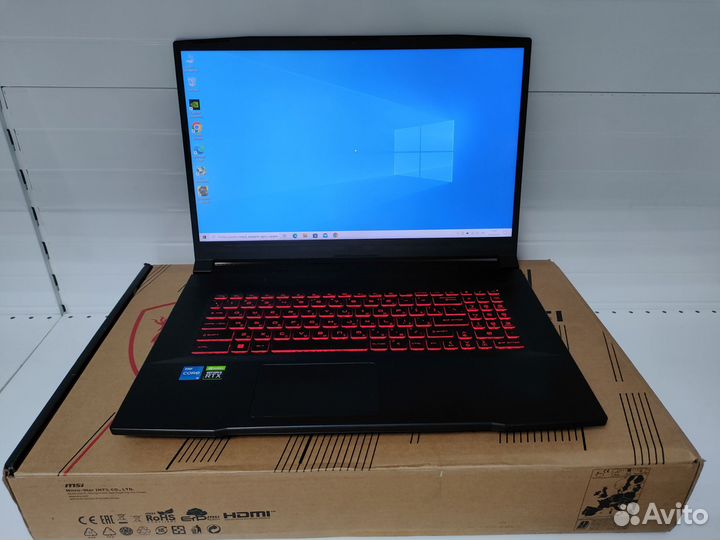 Игровой Ноутбук MSI 17.3 RTX 3050 Ti и i5 11400