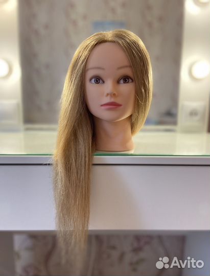 Голова манекен с натуральными волосами Торг