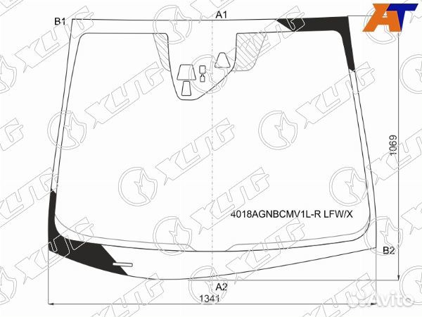 Стекло лобовое honda FIT