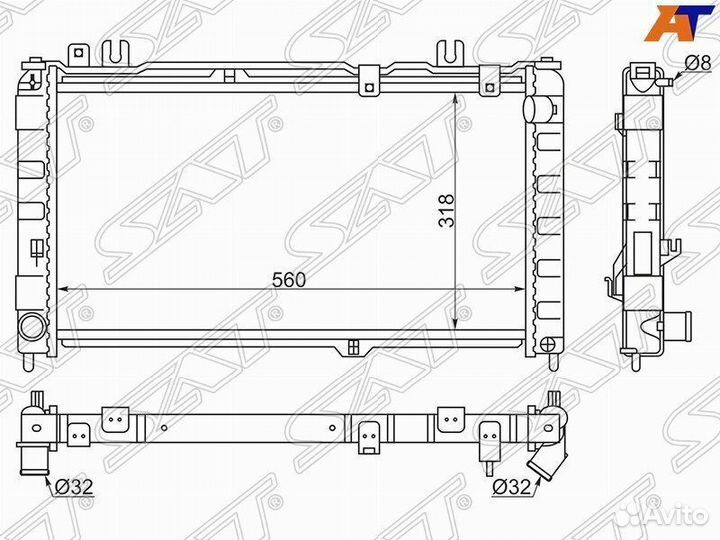 Радиатор охлаждения LADA Granta Kalina 2 Dutsun On