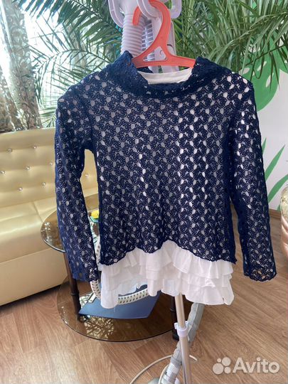 Блузка школьная 128