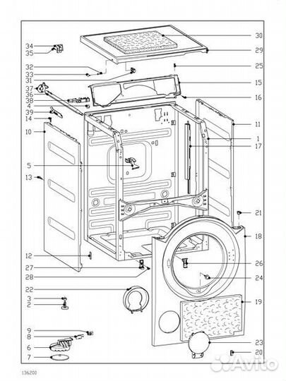 Запчасти стиральная машина Miele