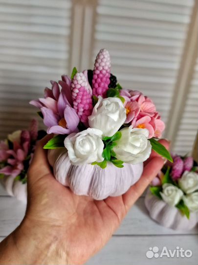 Букет из мыльных цветов