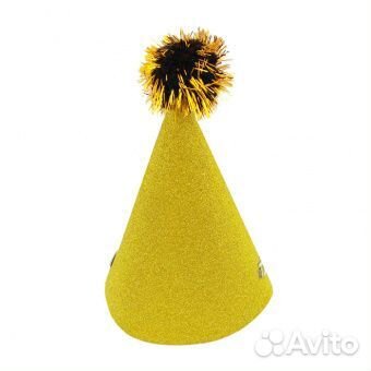 Колпак Мини «Золото с глиттером»