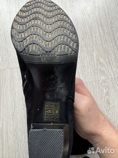 Сапоги женские замшевые 37