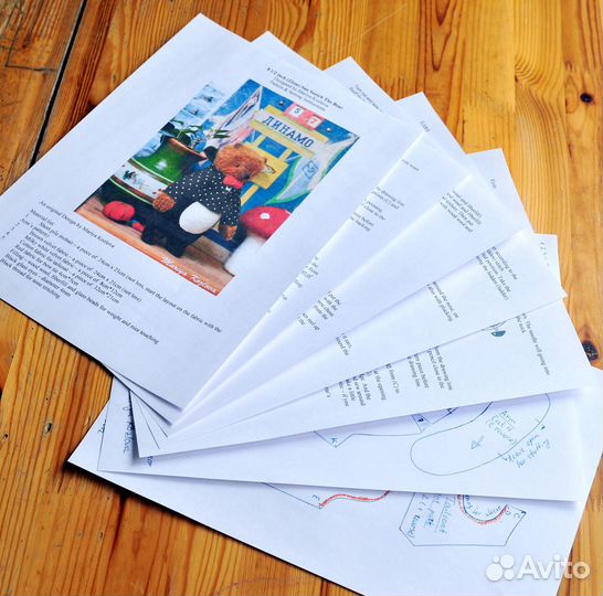 Выкройка Мишка Тедди 22см Сан Саныч Музыкант Teddy