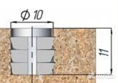 Футорка мебельная забивная (пластиковая)