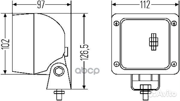 1GA 007 506-001 фонарь рабочего освещения за к