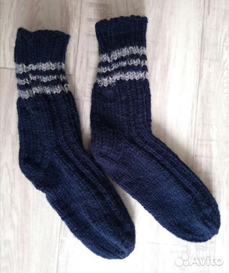 Шерстяные носки детские ручной вязки
