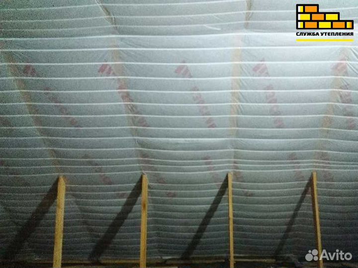 Утеплитель эковата для утепления мансарды (крыши)