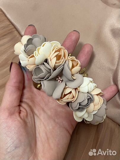 Ободок повязка цветы