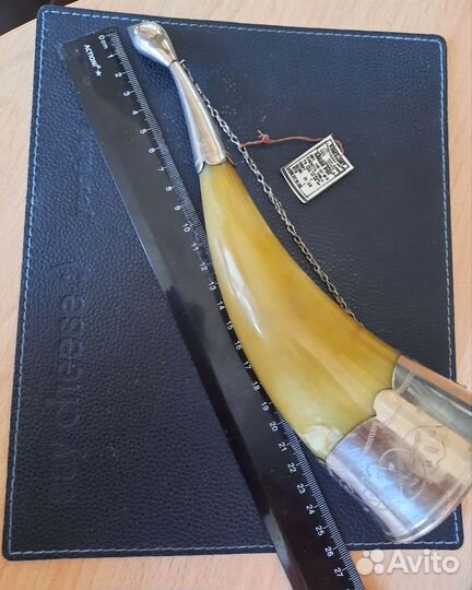 Бокал-рог кость мельхиор