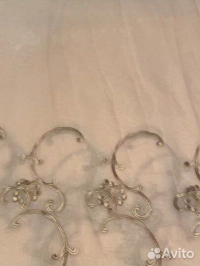 Штора тюль с вышивкой 2шт