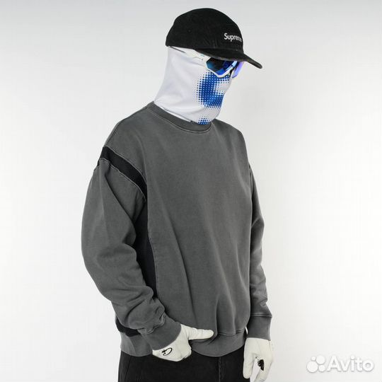 Свитшот cavempt серый с перфорацией