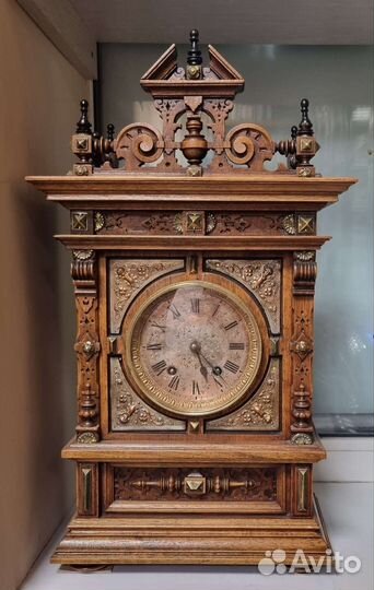 Антикварные каминные часы Lenzkirch