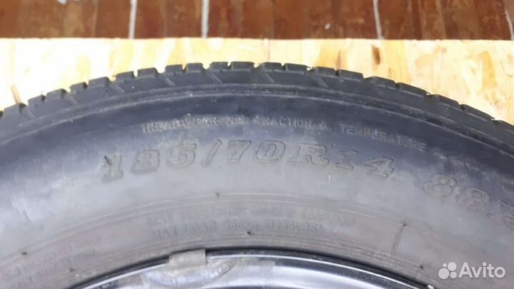 Штампованный диск на киа Рио 2 с резиной