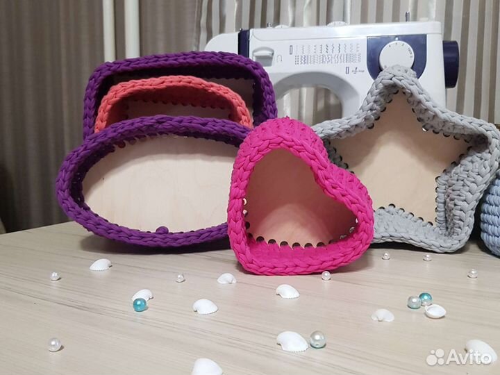 Корзина вязаная