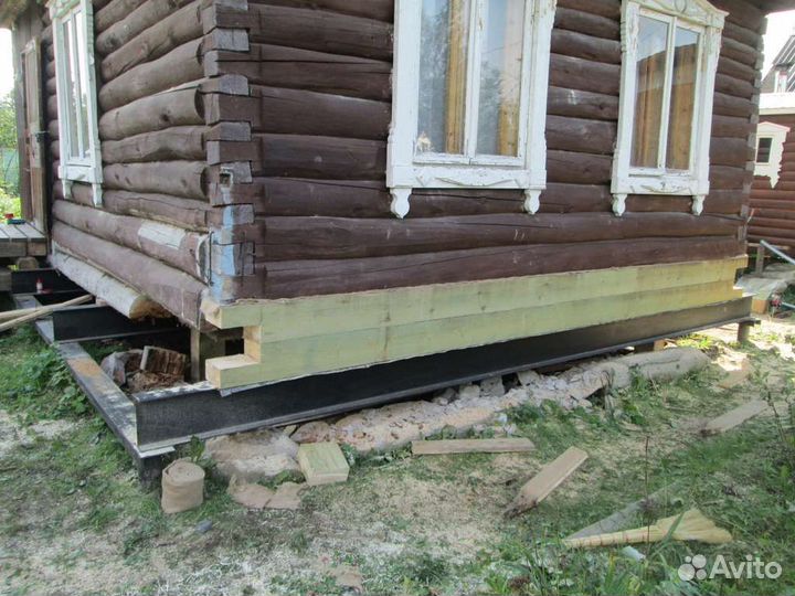 Замена венцов Ремонт Подъем домов