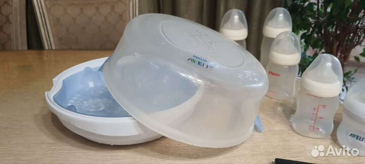 Бутылочки для кормления pigeon стерилизатор Avent