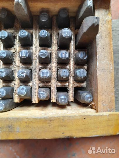 Клейма ударные буквы шрифт № 3 СССР