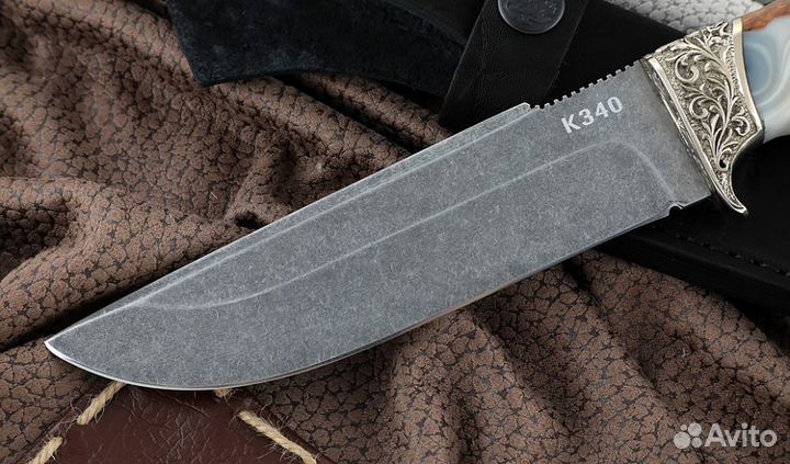Нож Алтай сталь К340 рукоять карельская береза акр