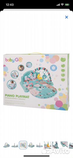 Развивающий коврик с пианино