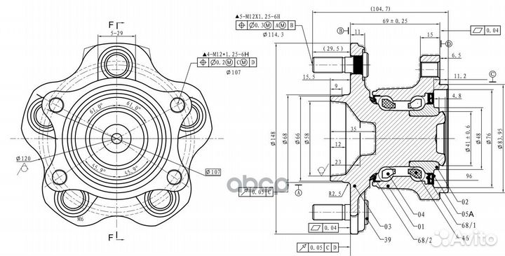 Ступица задняя в сборе LR nissan Teana (J31)