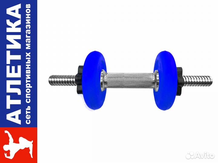 Гантель разборная 4.0 кг. цветные диски, 26 мм