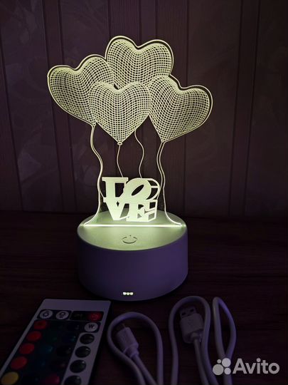 Ночник светильник 3D новый