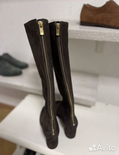 Сапоги натуральная замша