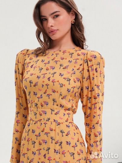 Ткань с грибами 100% вискоза