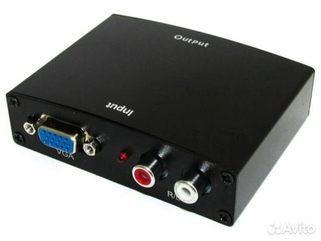 Видео конвертер VH36 VGA (F) + RCA тюльпан F 1080p
