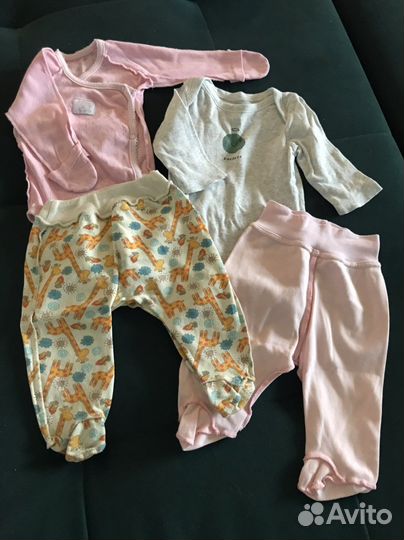 Одежда для девочки пакетом 0-12 месяцев