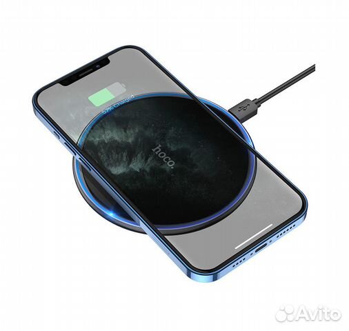 Мощная беспроводная зарядка 15W Hoco CW6 PRO