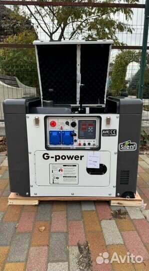 Генератор дизельный 10 kW G-power однофазный