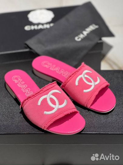 Шлепанцы Chanel розовые