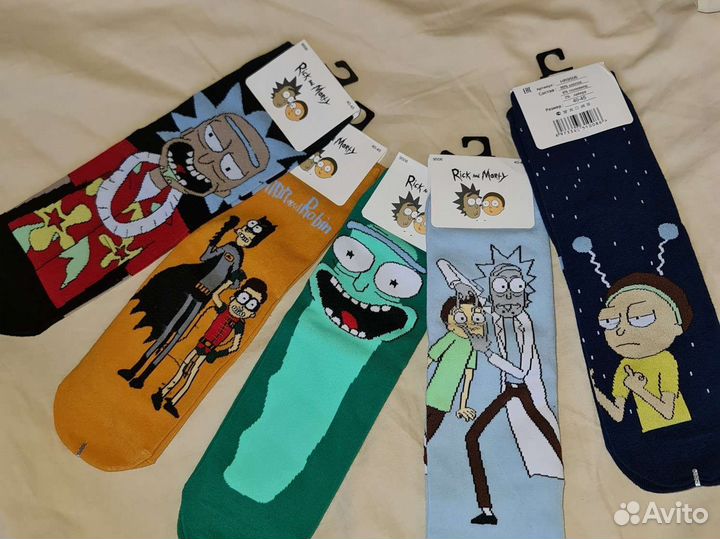 Носки Rick&morty Рик и Морти 5 пар хлопковые